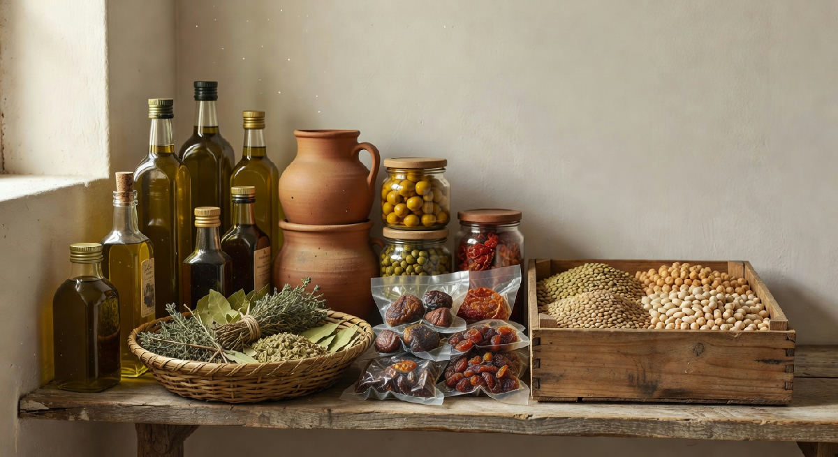 Essentiële producten voor de Griekse voorraadkast