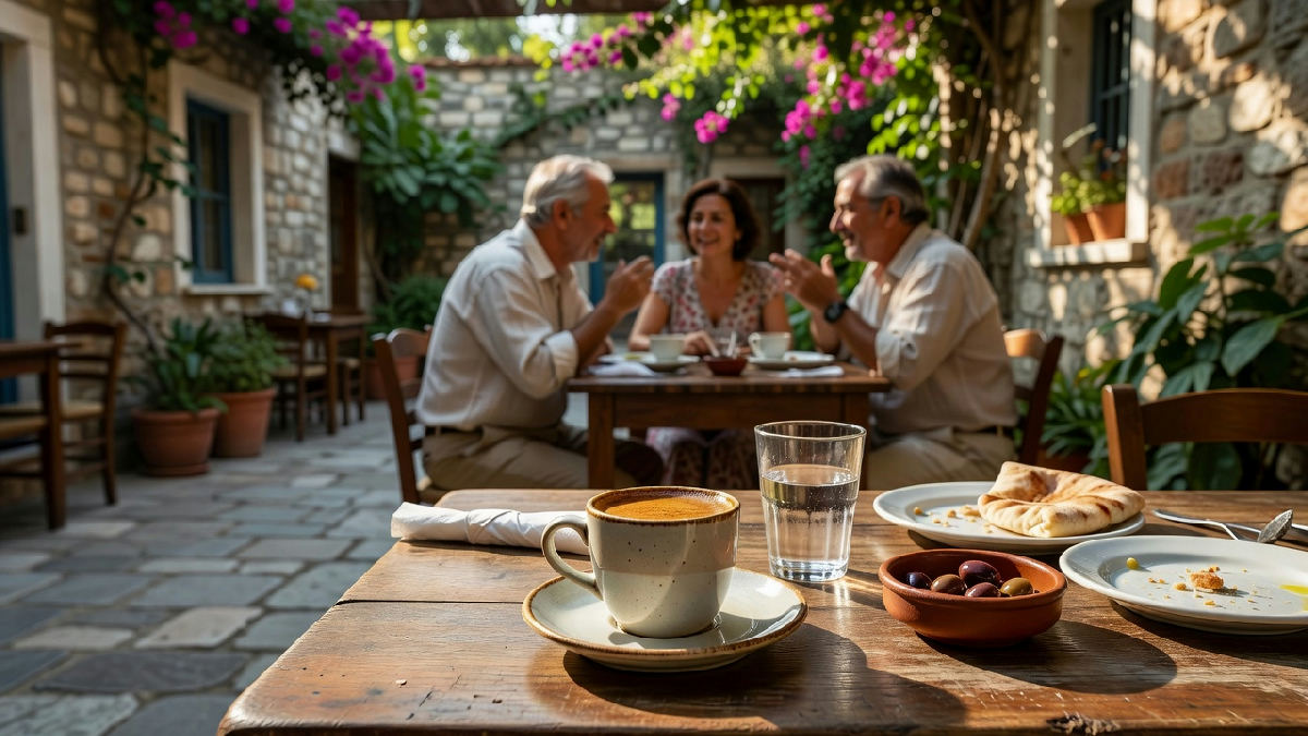Koffie als afsluiter van Griekse maaltijden