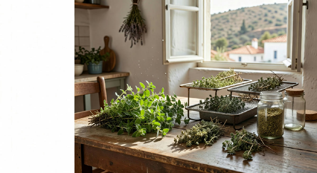 Oregano en tijm drogen en bewaren