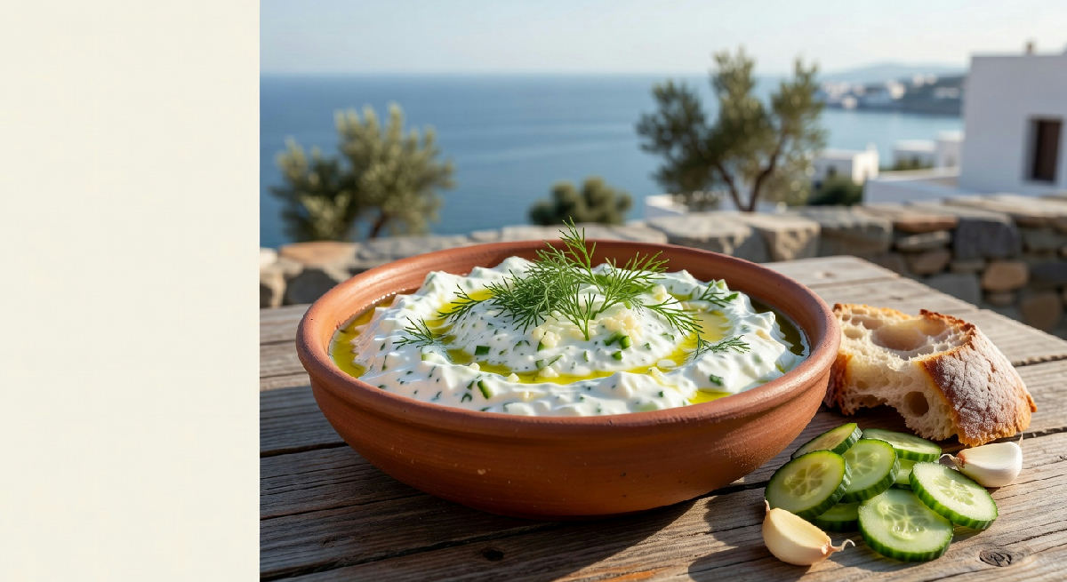 Tzatziki met komkommer en dille