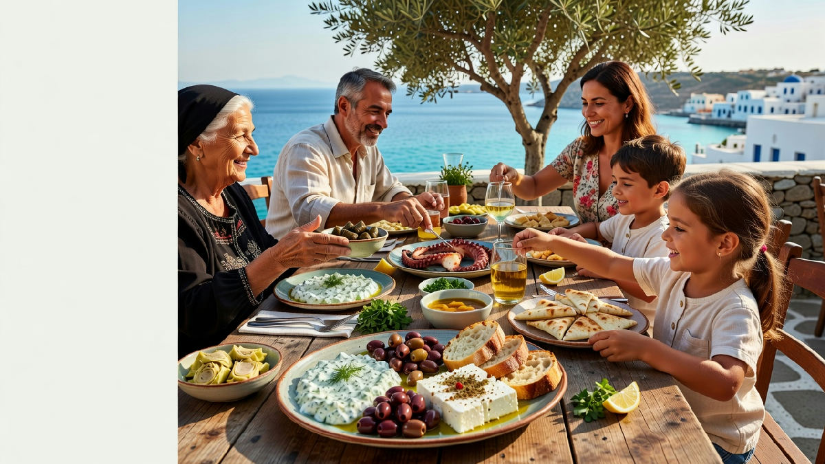 Zondagse familielunch met meerdere gangen